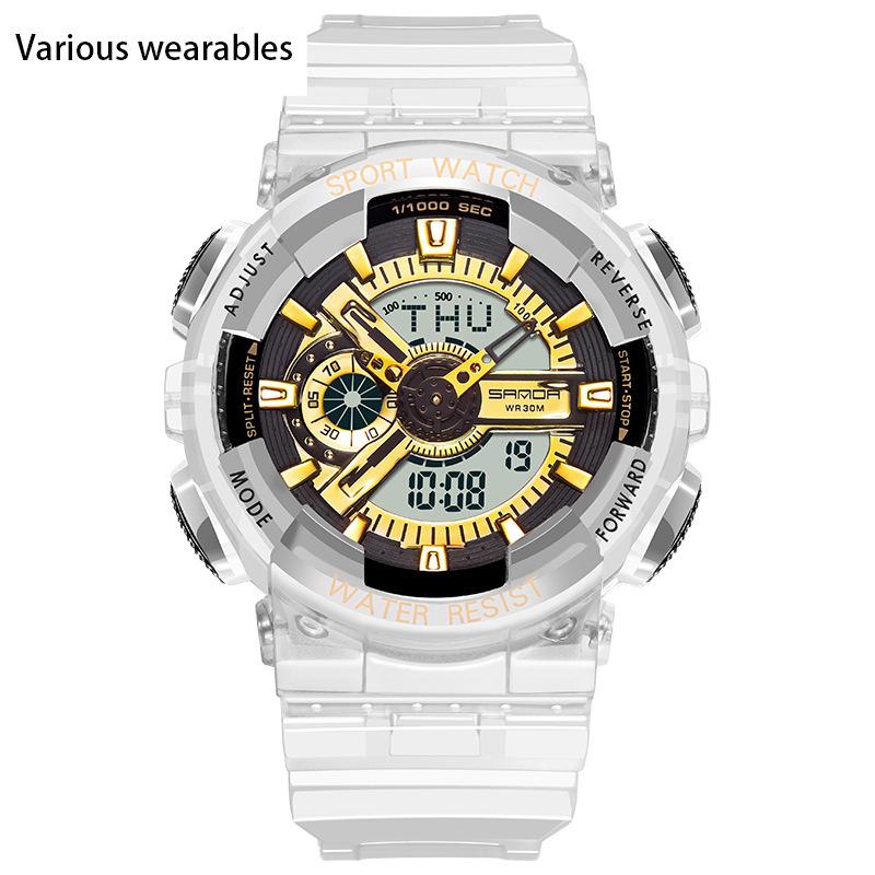 Korejský módní trend Micro Business Luminous Electronic Sports Trendy studentské korejské hodinky pro pár Candy pro děti