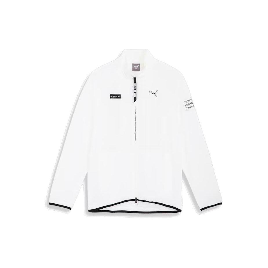 Puma Logo Zip Collar Long Sleeve Jacket Men Jackets White 624901-03