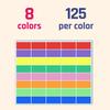 1000 Pieces, 2 x 1 inch - Colored Labels Stickers, Packing Moving Labels for Boxes Color Coded - 8 Colors