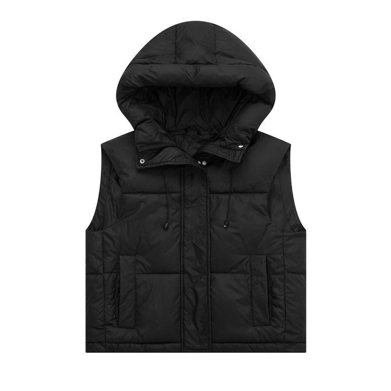 Zbzr Autumn and Winter New Women Clothes Western Style French Style Fashion Temperament Leisure Hood Vest Vest Outerwear