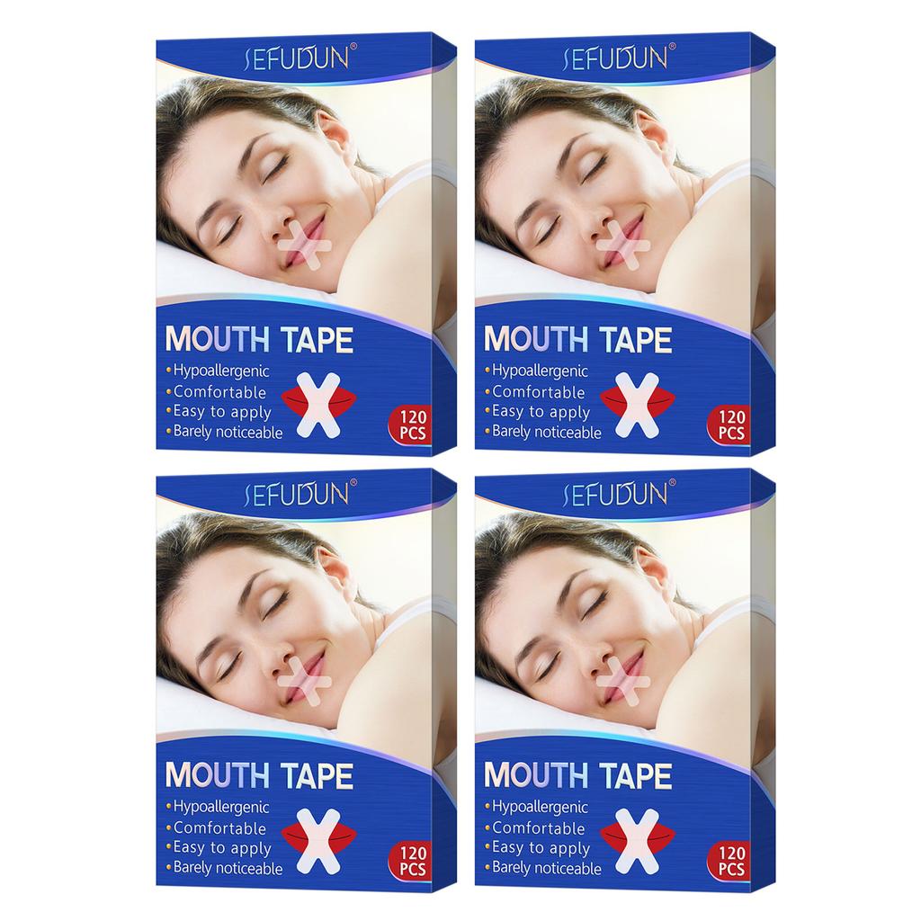 120Pcs Sleep Strip Mouth Tape for Snoring for Better Nose Breathing Stop Snoring Patches Good Sleeping Aid Mouth Breathing