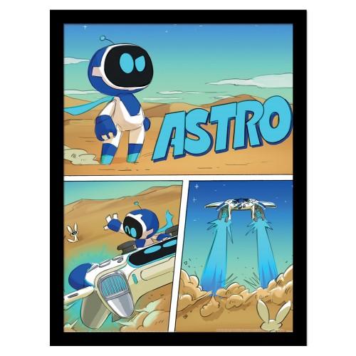 Astro Bot Comic Strip Framed Poster