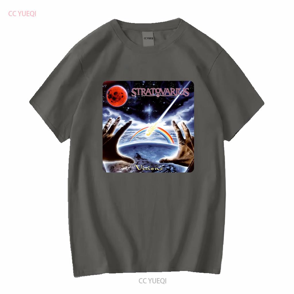Stratovarius T Shirt Sz L 1997 Power Metal Band Visions Sonata Arctica Helloween Vintage Washed Streetwear Unisex Stretched