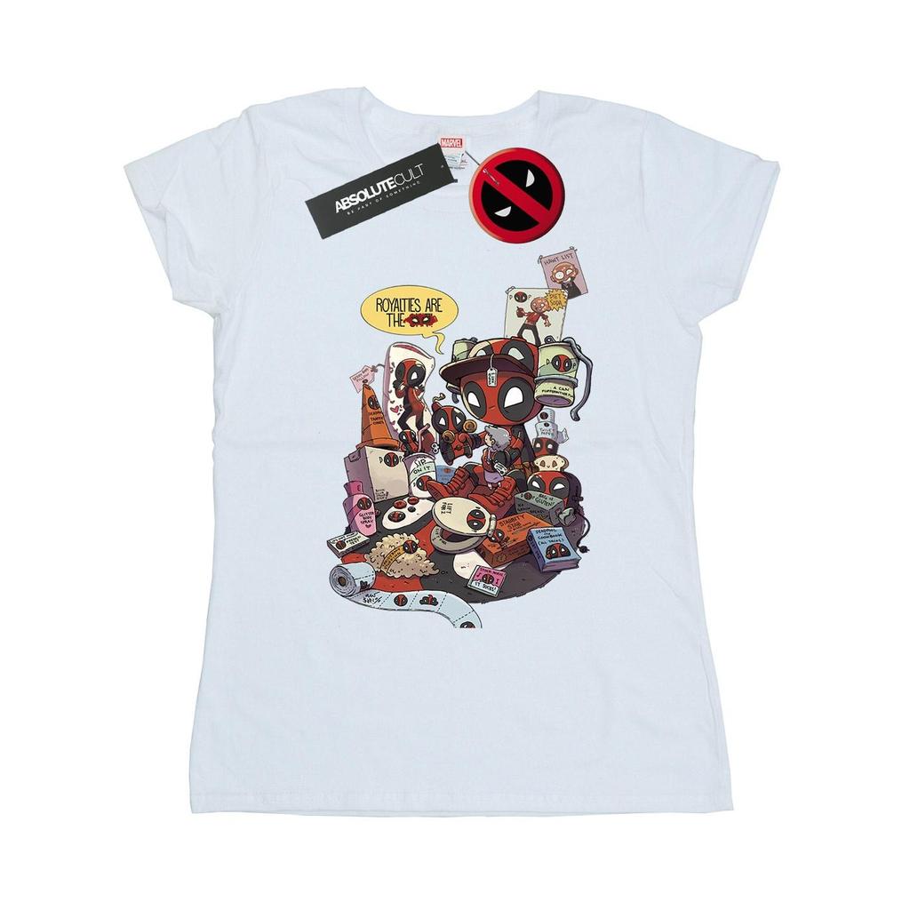 Marvel Damen/Damen Deadpool Merchandise Royalties Baumwoll-T-Shirt