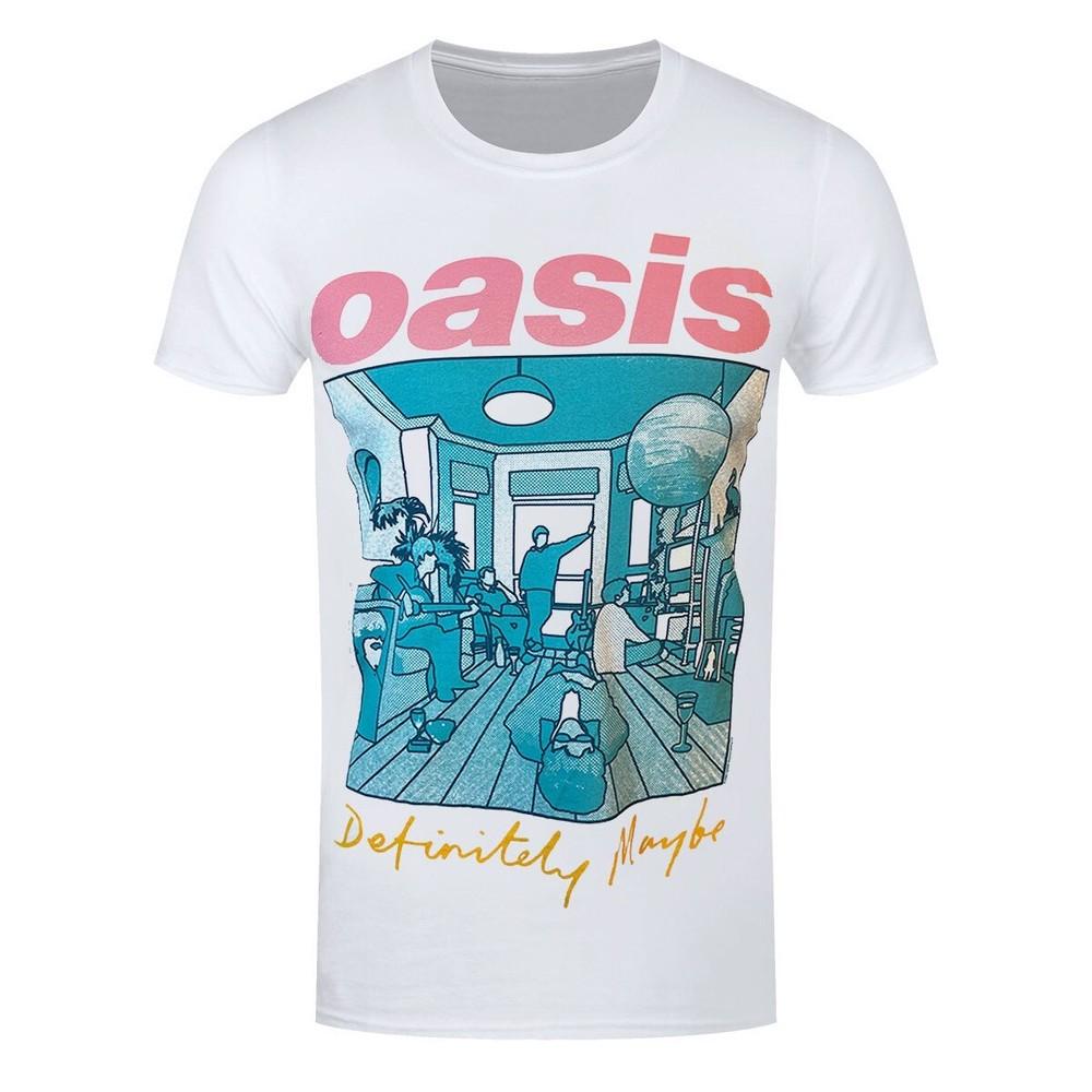 

Oasis T-Shirt Definitely Maybe Illustration Noel Liam Gallagher Official White 3XL