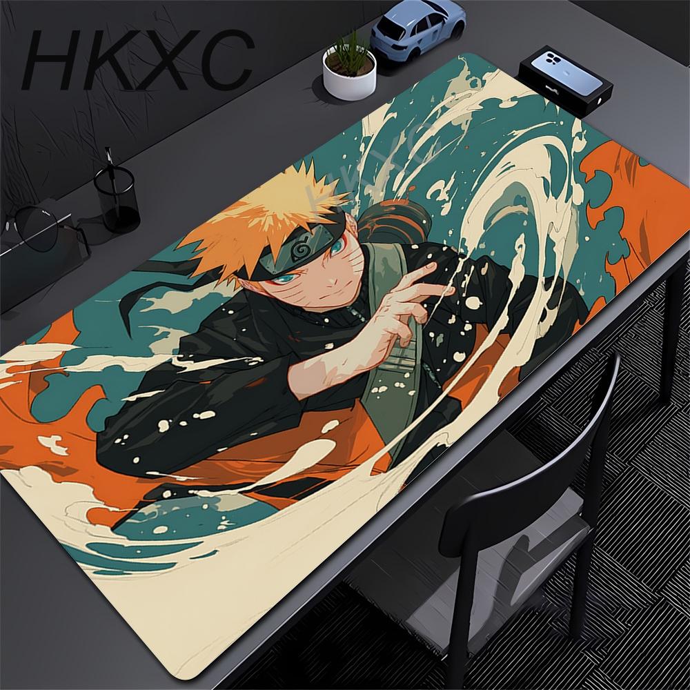 Laptop Gaming Desk Mat Black And White Manga Mousepad Anime Office Computer Naruto Uzumaki Mouse Pad Carpet Gamer Keyboard Pads