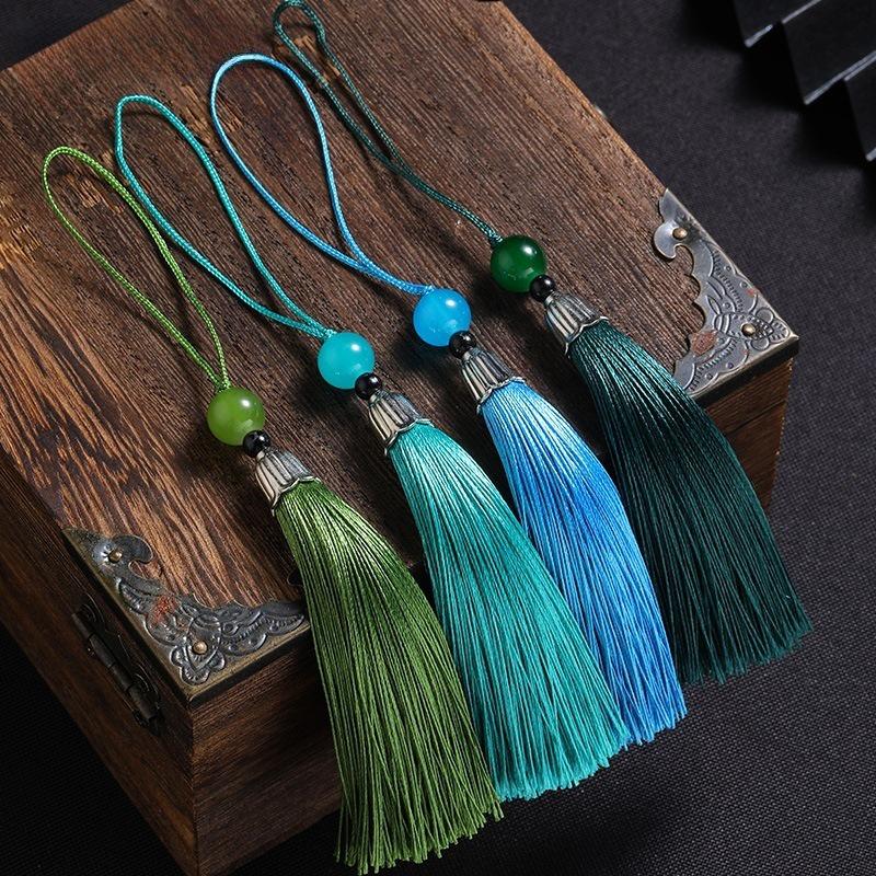Exquisite Beaded Tassel Hanfu Bookmark & Sachet Pendant