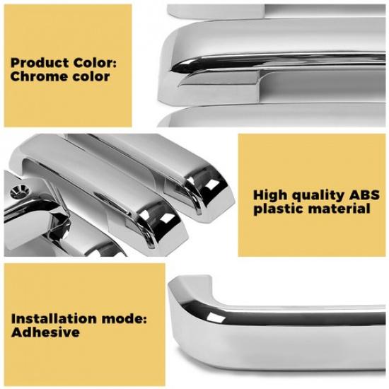 For 2017- Ford F250 F350 F450 Super Duty Chrome Door Handle Covers No Smart