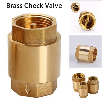 1Pcs Female Thread One-Way Valve In-Line Spring Anti Backflow Valve Durable NPT Brass Check Valve