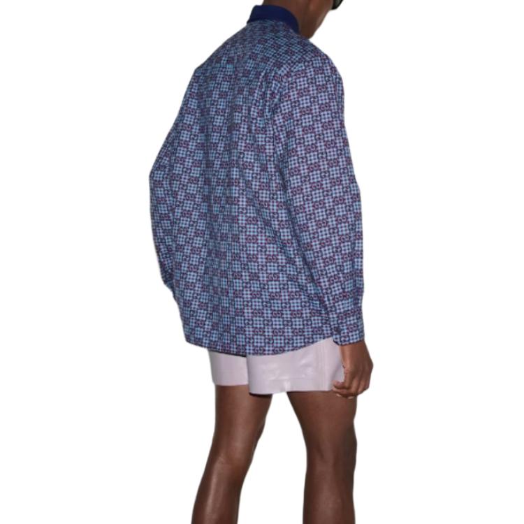 Gucci Camicia Jacquard in Cotone Vichy Gg 814715-ZASIZ-4309