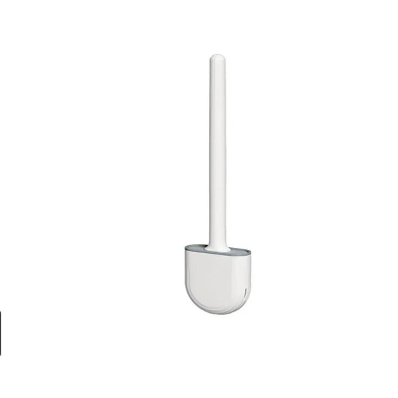 Wall-mounted toilet brush silicone flat brush head toilet brush cleaning brush set toilet clean brush bathroom