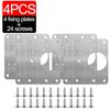2/4Pcs Hinge Repair Plate Cabinet Furniture Drawer Table Scharnier Stainless Steel Household Hardware Hinge Fixing Brace Bracket