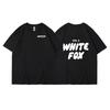 Men's Women's Summer Comfortable Casual White Fox Letter Solid Color Printed T-shirt-Soft Fabric Summer Relaxed Fit Clothing