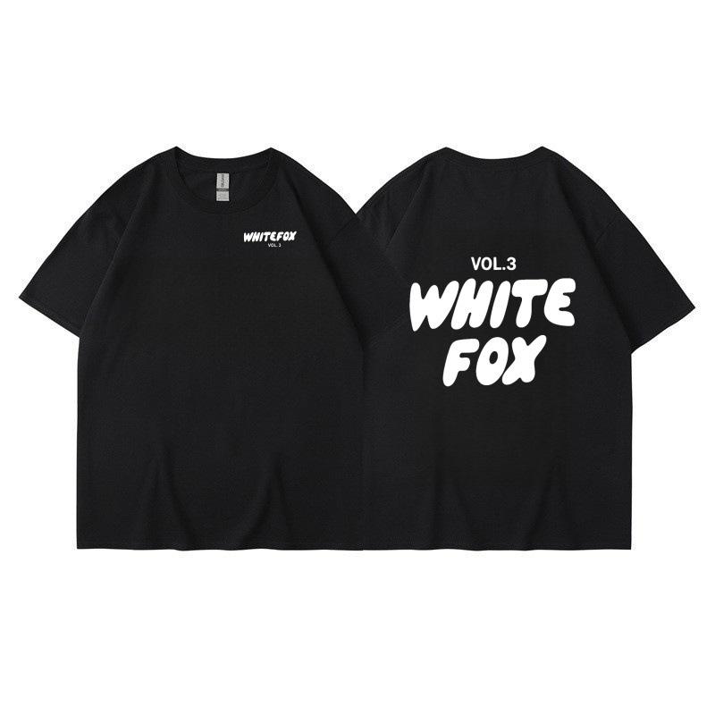 Men's Women's Summer Comfortable Casual White Fox Letter Solid Color Printed T-shirt-Soft Fabric Summer Relaxed Fit Clothing
