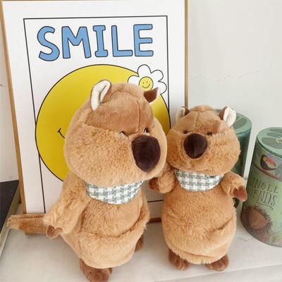 Short-Tailed Dwarf Kangaroo Doll Cute Scarf Kangaroo Plush Toy Children'S Small Doll For Birthday Gift
