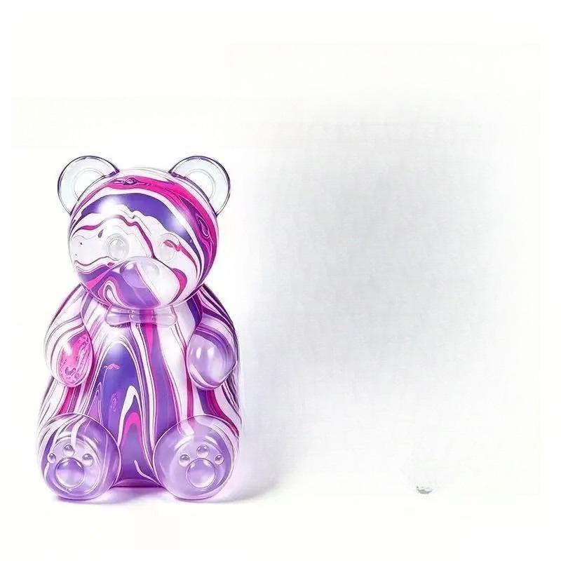 Farbiger Gummibärchen Quetschspielzeug Waschbar Tragbar Stressabbau Jelly Bear Fidget Squishy Spielzeug Sensorische Entspannung Geschenk