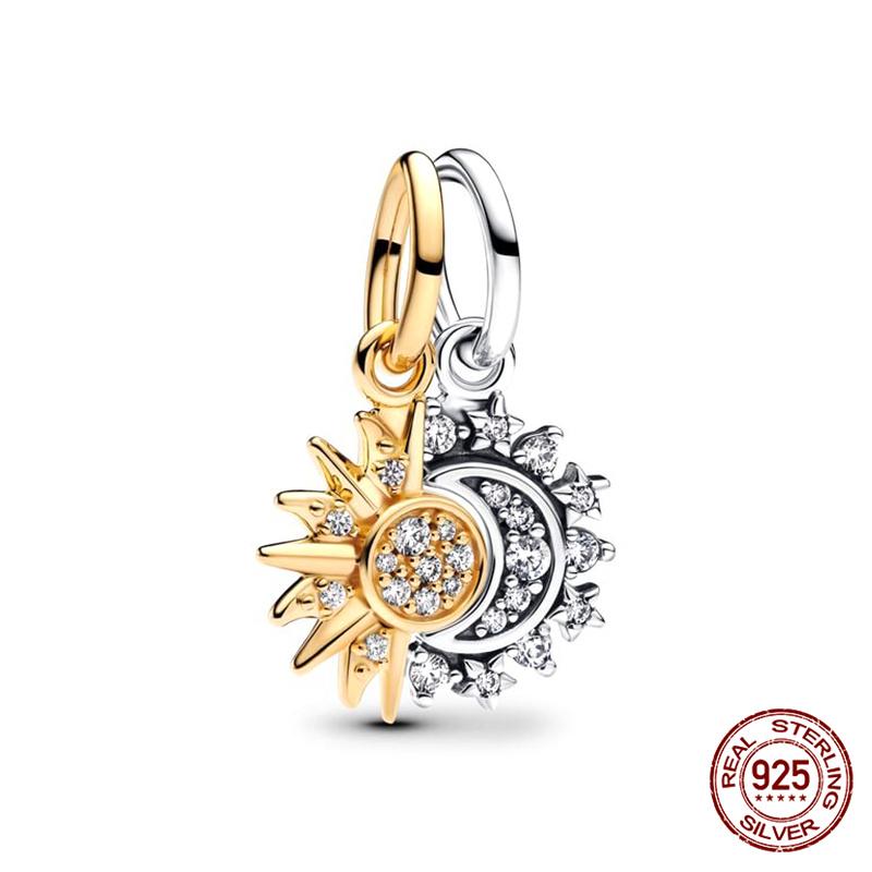 New In Original Charms Copper Golden Series Cross Charms Beads Fits 3Mm Original Bracelet For Women Diy Jewelry Gifts Making
