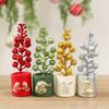 Christmas Fruit Potted Ornament With Classic Style For Indoor Desktop Scene Decoration
