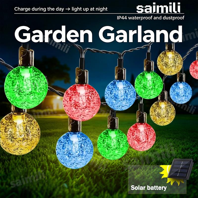 Solar Bubble Ball Lights Solar Outdoor Festival Decoration Suitable for Home And Garden Waterproof Solar Lamps Decorative Ball