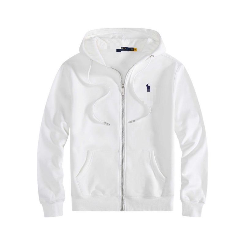 Herren Velours Polo Hoodie Set mit gesticktem Pferde-Logo