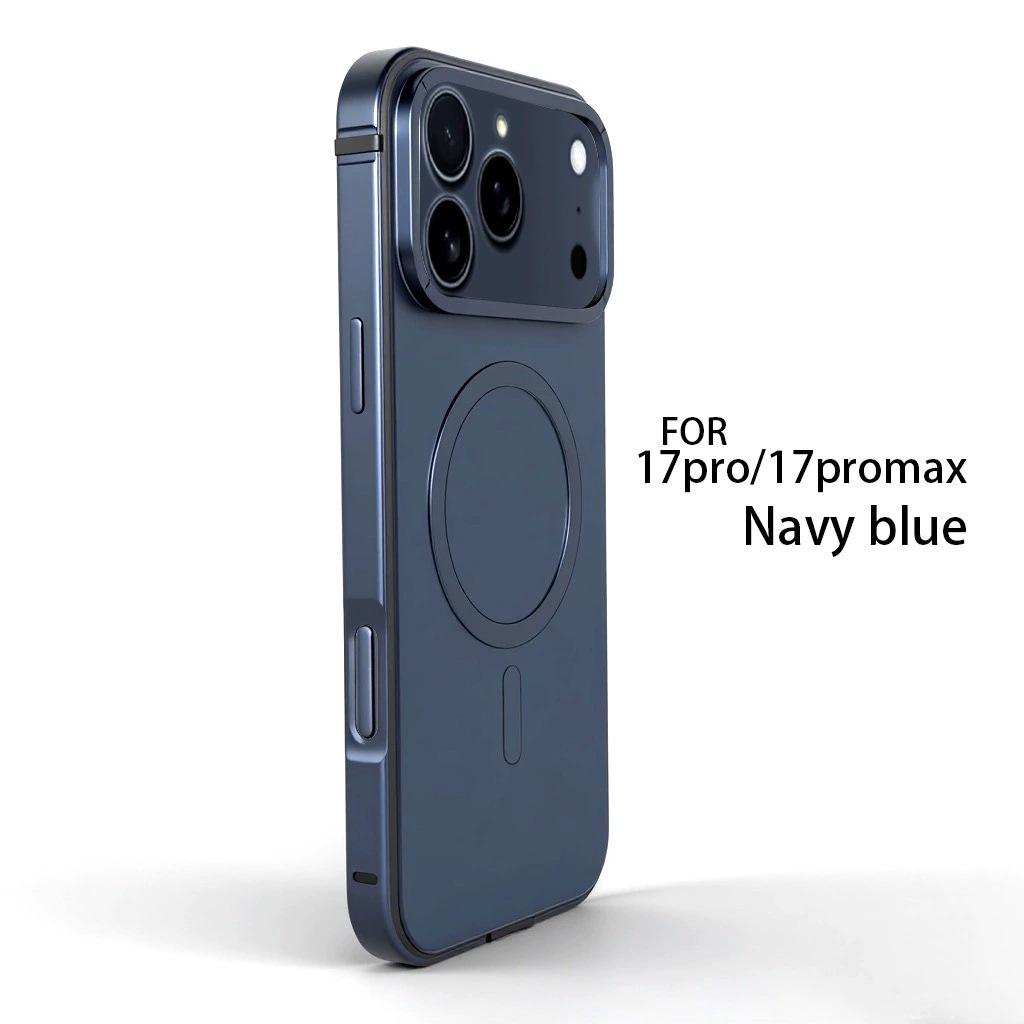 iPhone 17 Pro Max Magnetic Metal Frame Protective Case - Original Color Cover