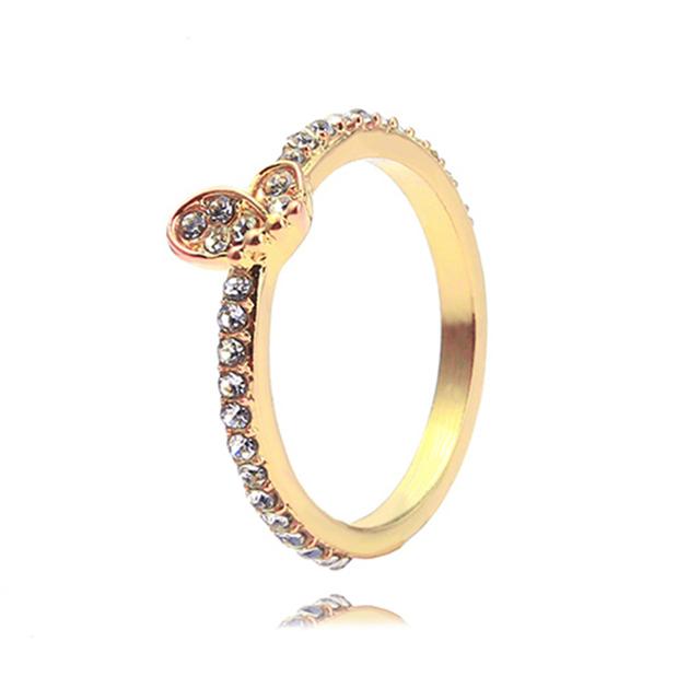 Anel Empilhável Cor Ouro Estilo Europeu Coroa Flor Anel de Dedo Para Mulheres Esposa Joia de Casamento Noivado Oferta Especial