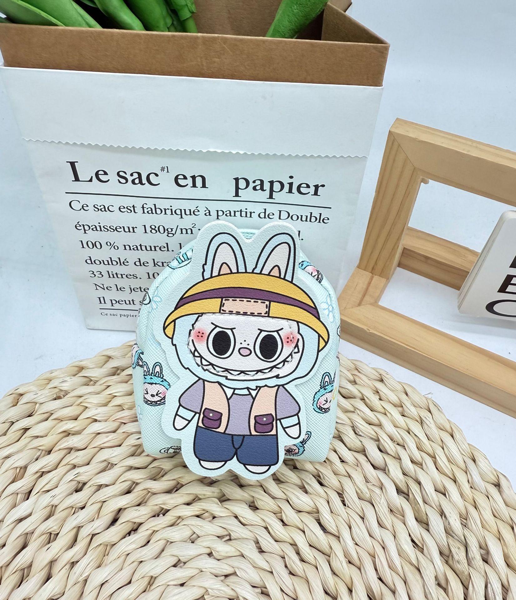 Mini Labubu Backpack New Zero Wallet Shoulder Bag Cartoon Cute Versatile Canvas Bag зелёный 689₽