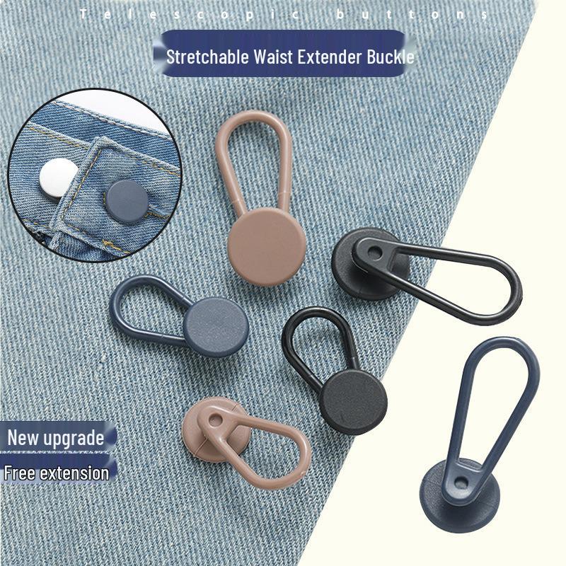 No-Sew Elastic Waist Extender Button for Jeans: Adjustable Size from Small To Large
