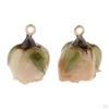 2 Piece Resin Dried Flower Pendant Jewelry Findings Crafting Charms For Necklace Bracelet
