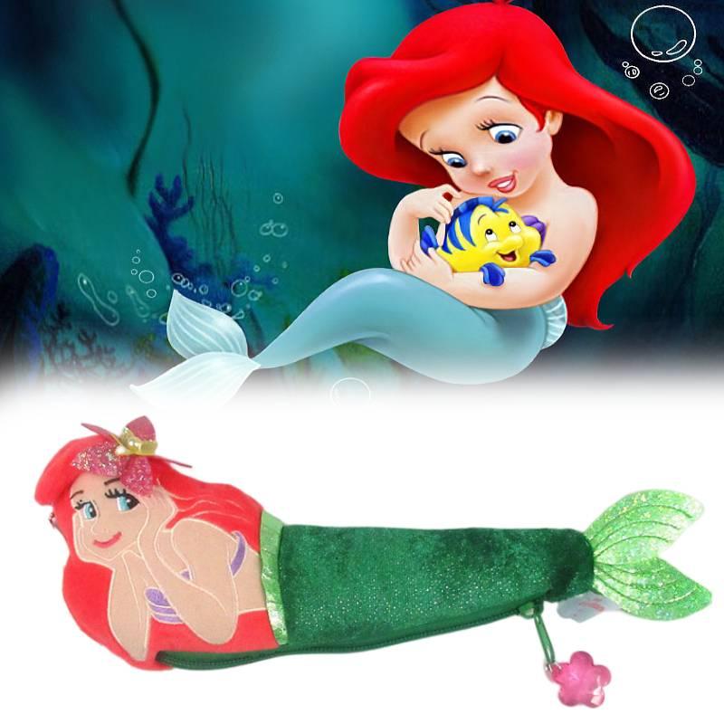 Adorable Ariel Mermaid Plush Pen Pouch For Kids, Soft And Comfortable Fabric, Perfect Storage For Pens, Coins And Small Items
