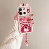 KEYSION Cute Ear 3D Cartoon Case for TECNO Spark Go 2023 Pop 7 Pro with Bracelet Silicone Shockproof Phone Cover for Infinix Smart 7