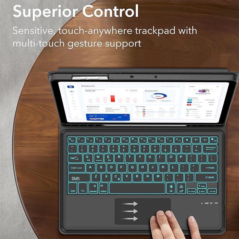 Samsung S10 FE Plus+ Touch Backlit Bluetooth Keyboard Case for SMX620 Tablet 13.1"