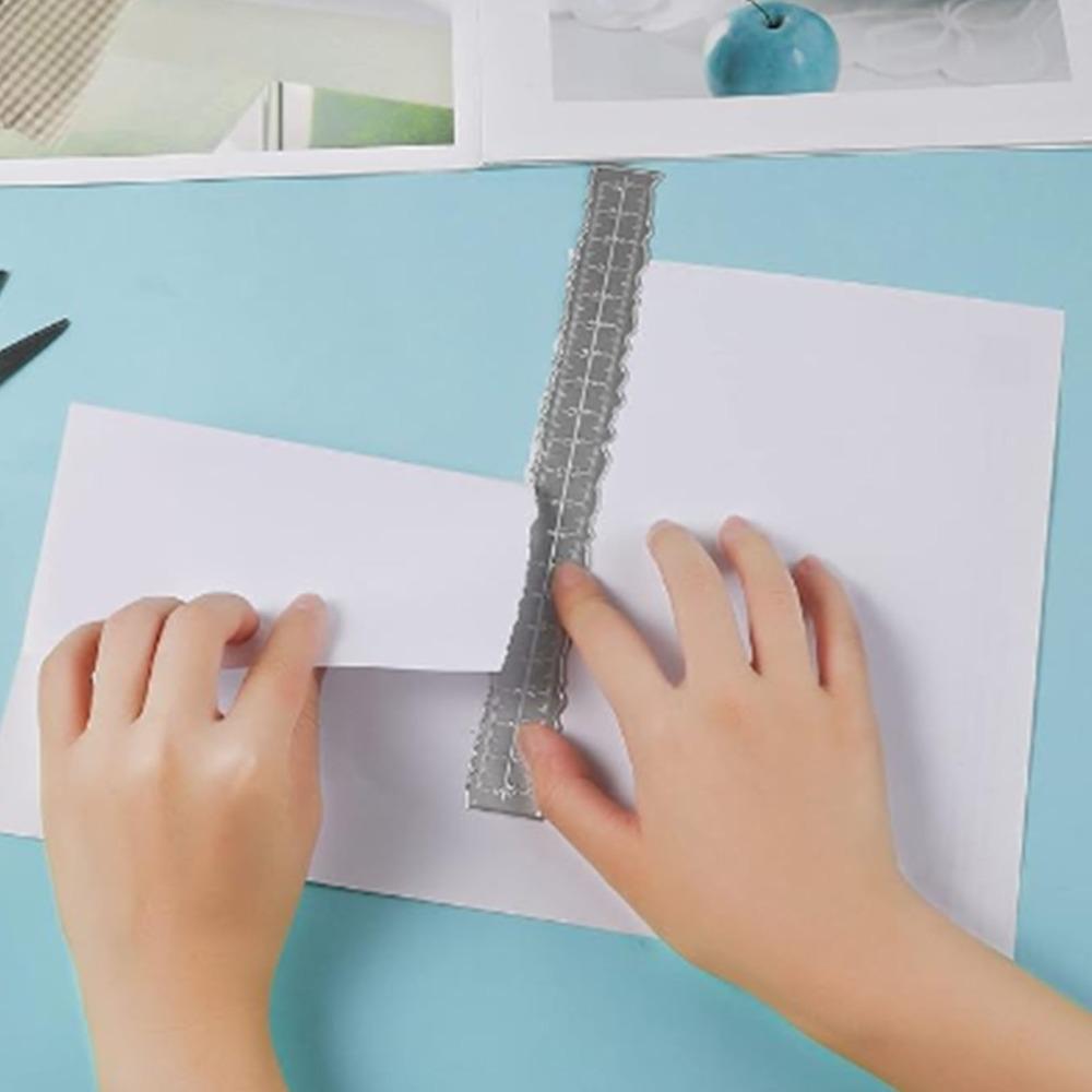 Cutting Die Carbon Steel Paper Tearing Ruler Wavy Edge Embossing Irregular Edge Ruler Decorative Deckle Edge Ruler Craft