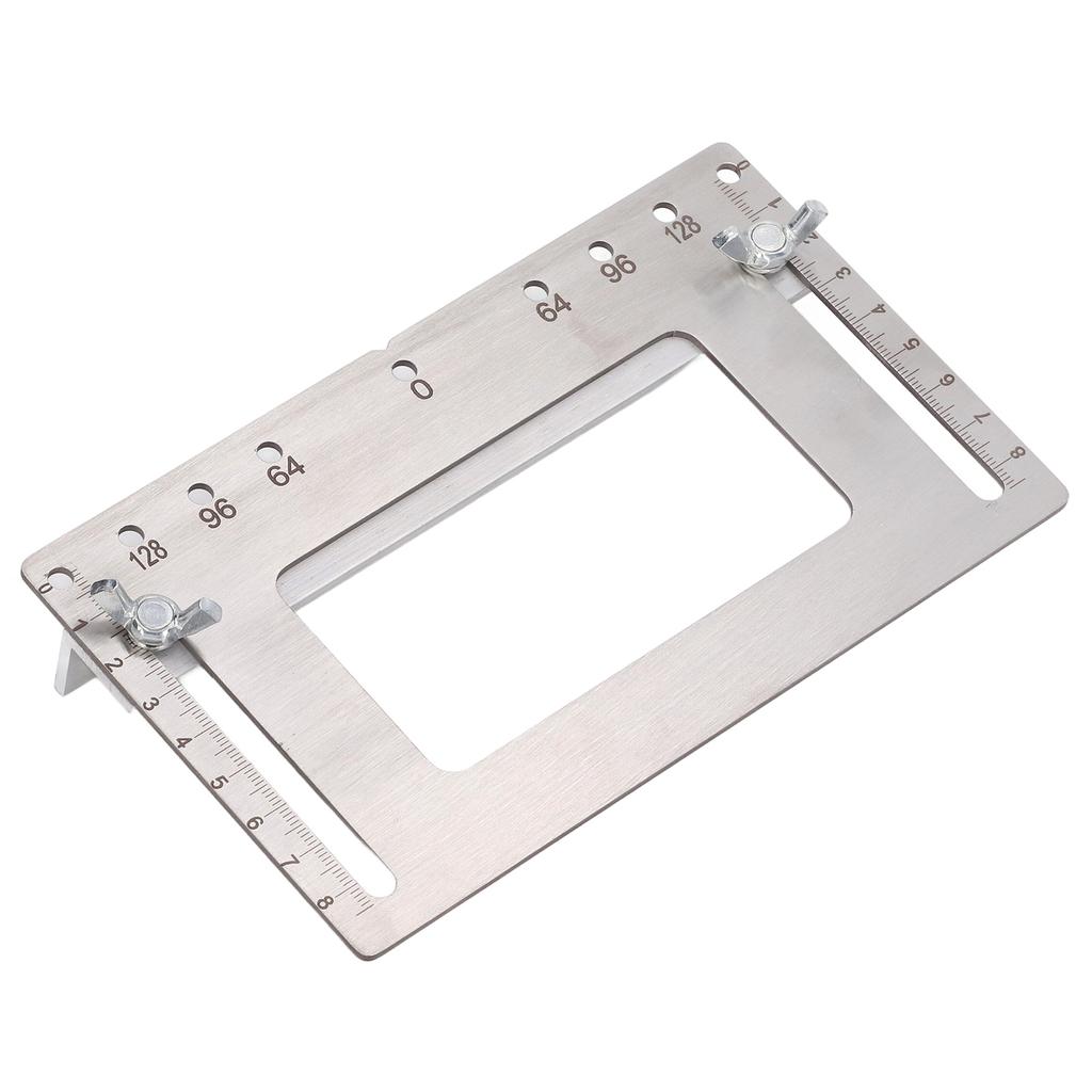 Woodworking Handle Punch Hole Locator Stainless Steel Hole Drilling Template for Cabinet Door