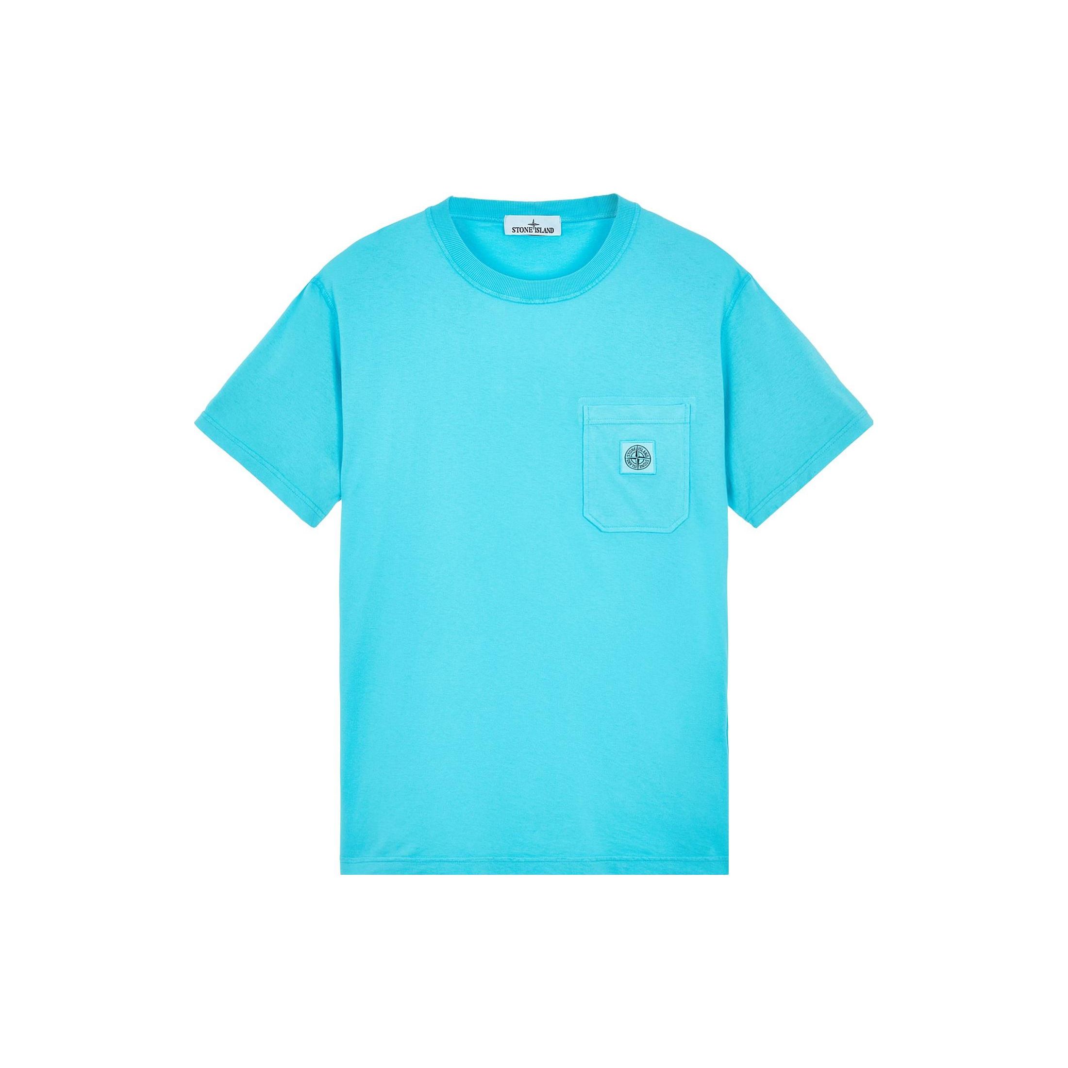 

Stone Island Ss23 Badge Pattern Printed Crew Neck Short Sleeve T-Shirt Men T-Shirts Sky-Blue 101521957-V0042 XL
