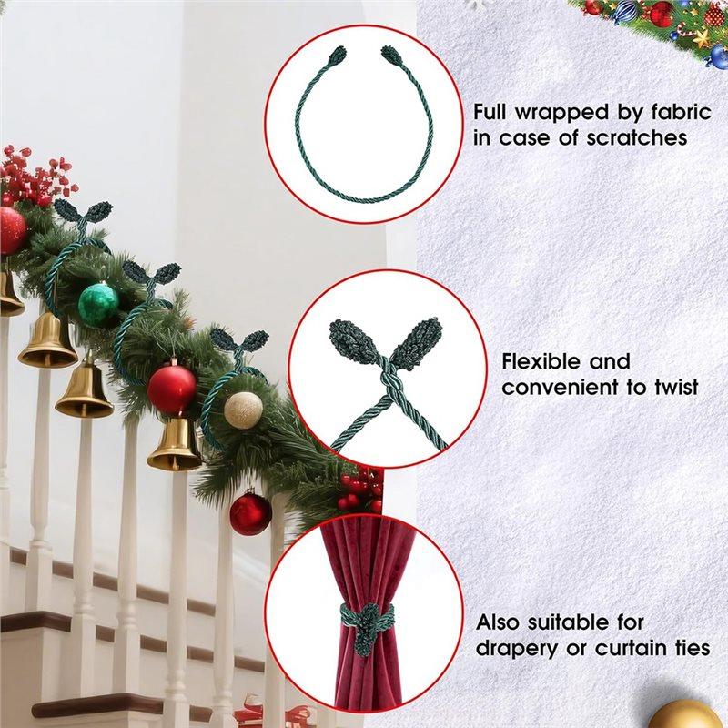 Twist Tie Garland Ties 16-Pack,20-Inch Flexible Reusable For Christmas For Holiday Decorations, Gift Wrapping