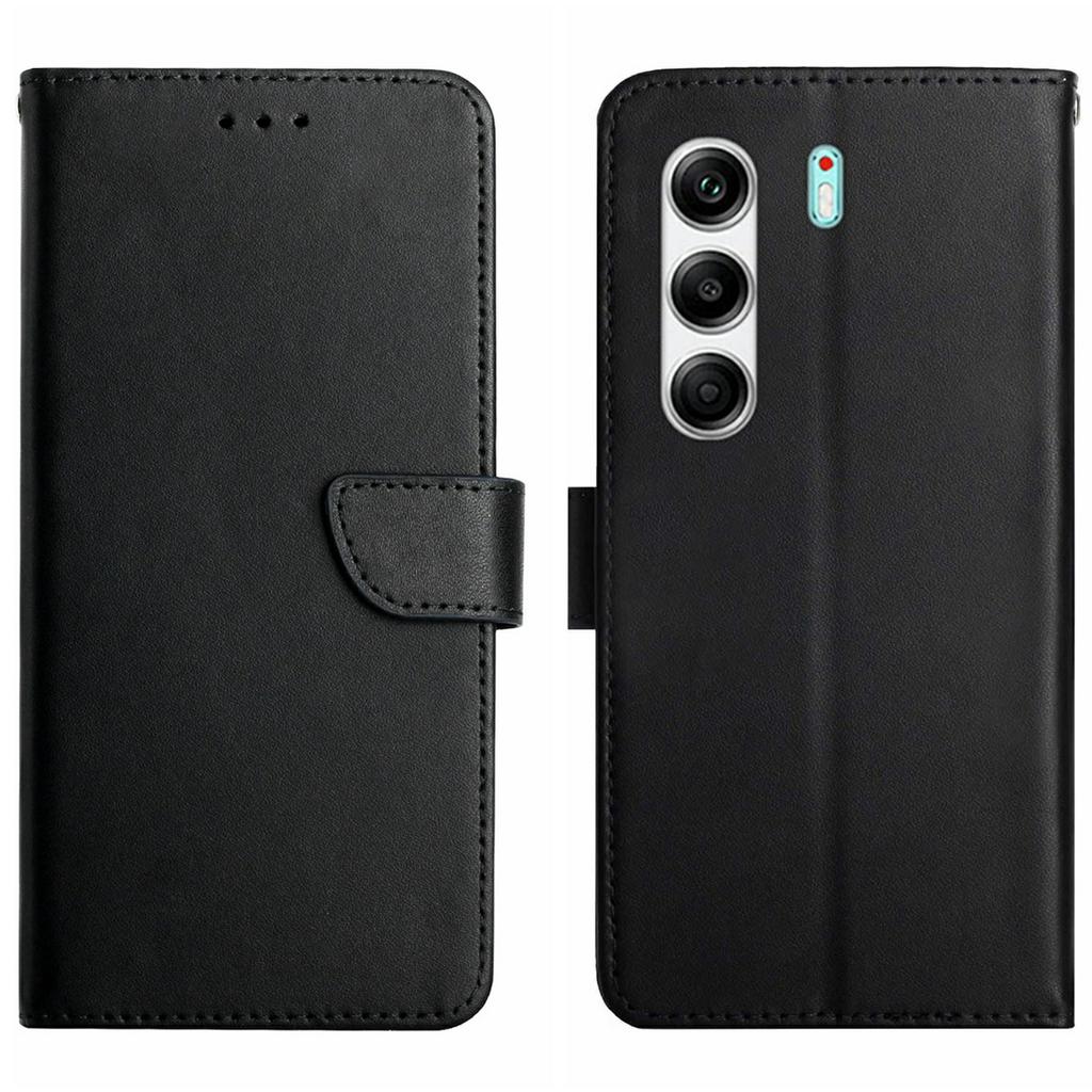 For TECNO Camon 40 Pro 4G Case Genuine Cow Leather Phone Cover Nappa Texture