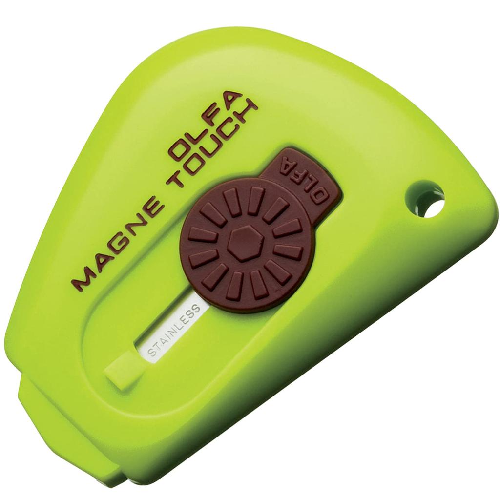 OLFA Compact Knife Magnetouch 95B2 (2-pack, White/Lime Green)
