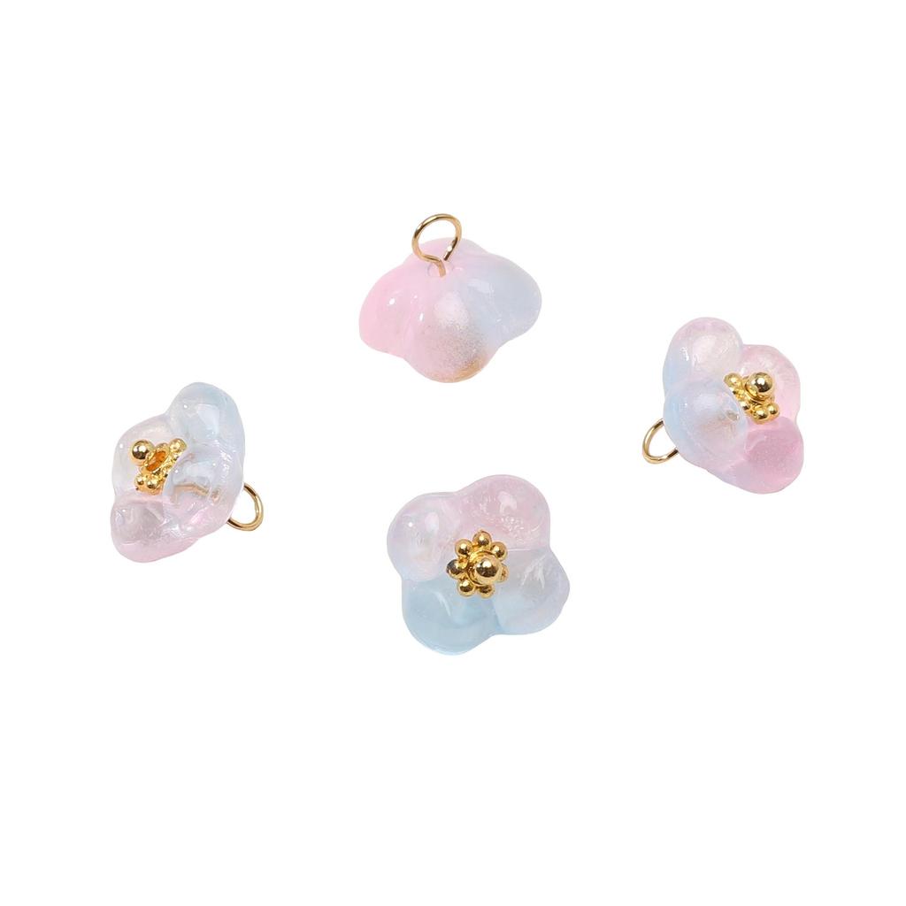 5 Pezzi Perline di Vetro Ciondoli Fiore Per Braccialetti Collane Fai da Te Creazione Gioielli