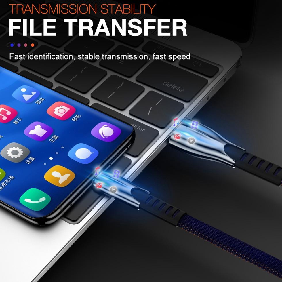 Micro USB kabel ROCK 2,4A rychlé nabíjení synchronizace dat Microusb kabel Android mobilní telefonní kabel