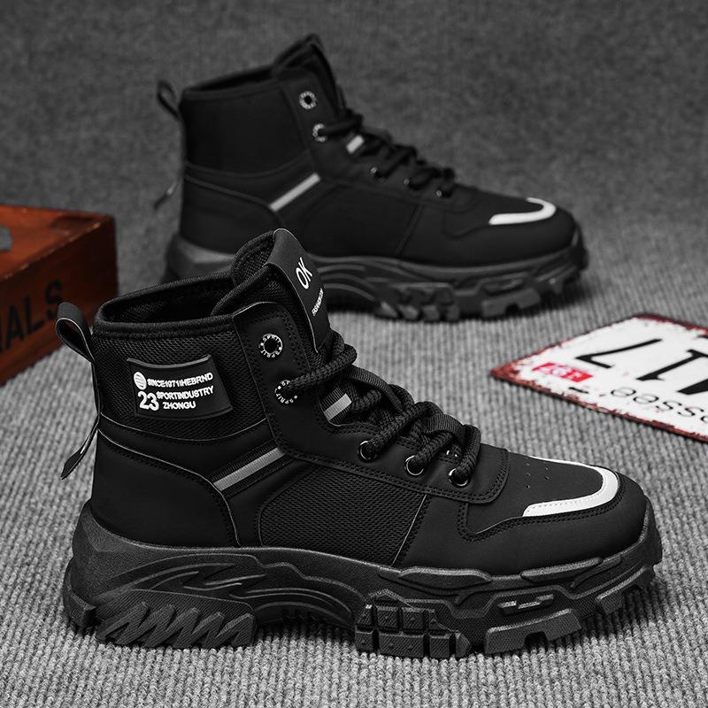 High-top Martin boots men's shoes autumn and winter new retro tooling shoes men's trendy versatile platform sports short boots