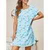 2025 Spring/Summer Women's Casual Print Round Neck Sleep Dress
