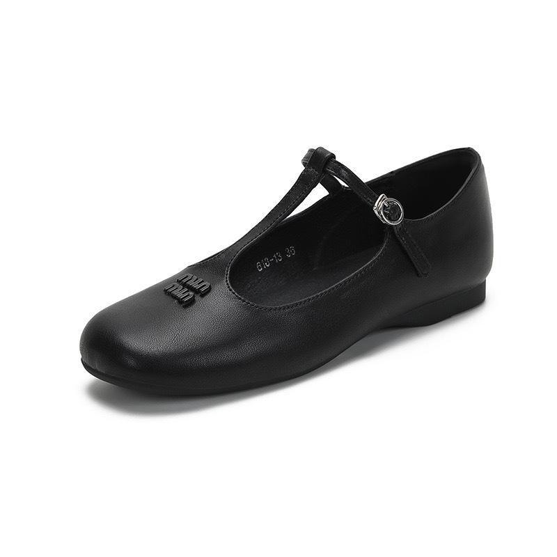 

Версия из овчины~ натуральная кожа французские милые туфли-одиночки женские туфли на плоской подошве ретро белые универсальные туфли Мэри Джейн маленькие кожаные туфли 40