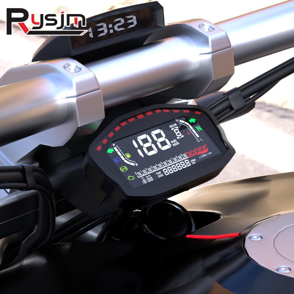 Universal RPM Motorcycle Instrument GPS Speedometer LED Digital Odometer Gauge Tachometer For Kawasaki For Suzuk 2/4 cylinders