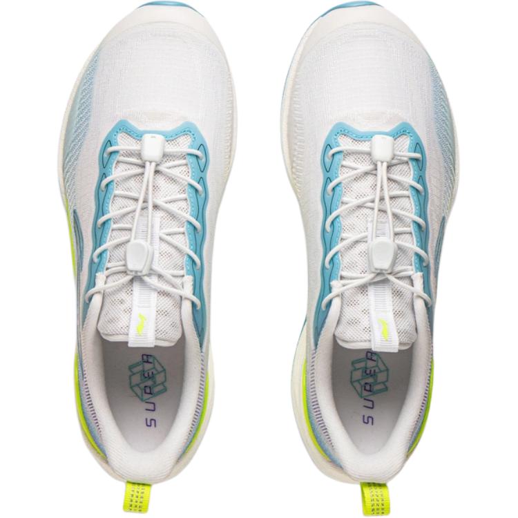 Li Ning Kids Lightweight Running Shoes Kids Running Shoes White Blue YKFV092-3