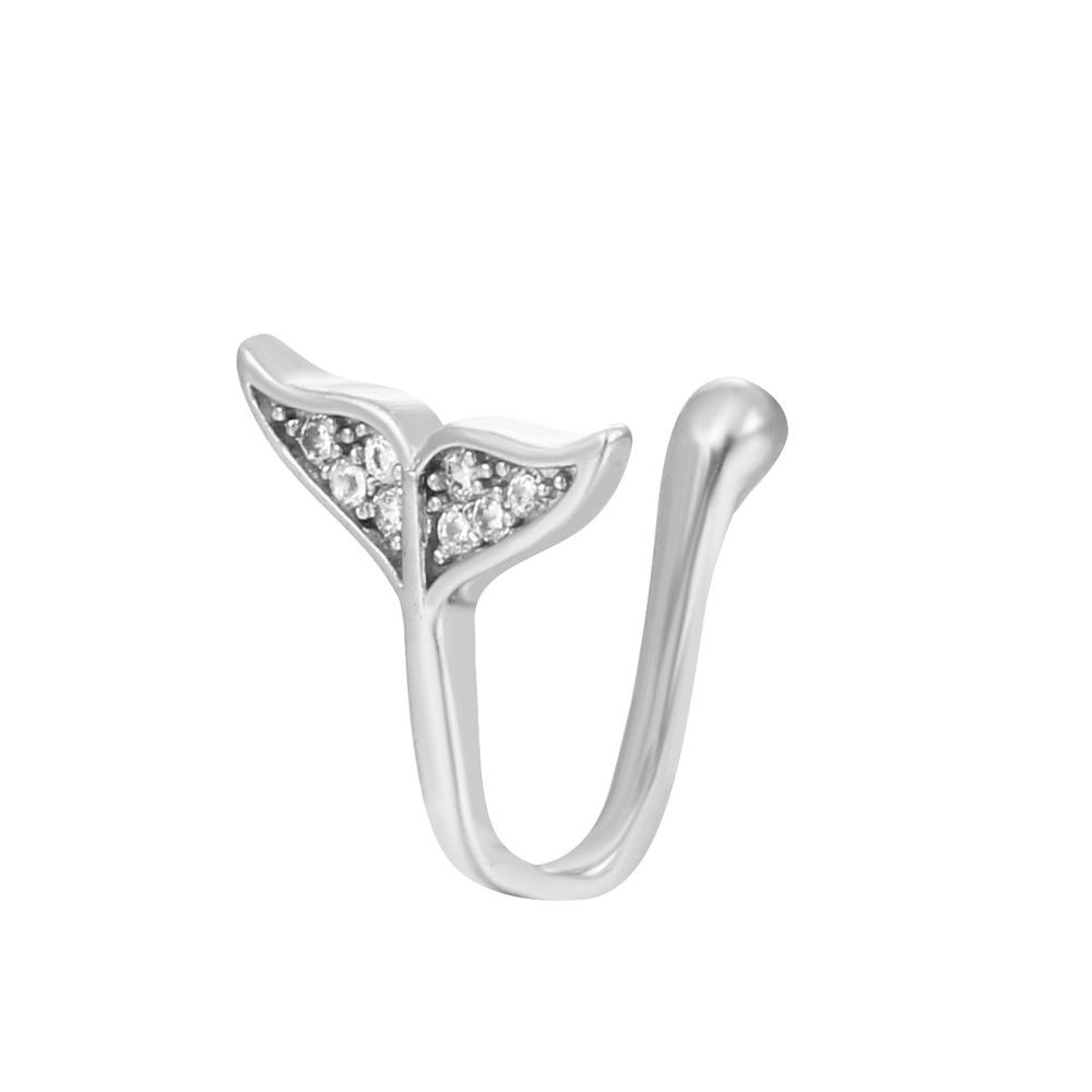 Vintage Goldfarbe Drache Schmetterling Fake Nasenring für Frauen Afrika Kupfer Helix U-Form Faux Nasenring Piercing Körperschmuck