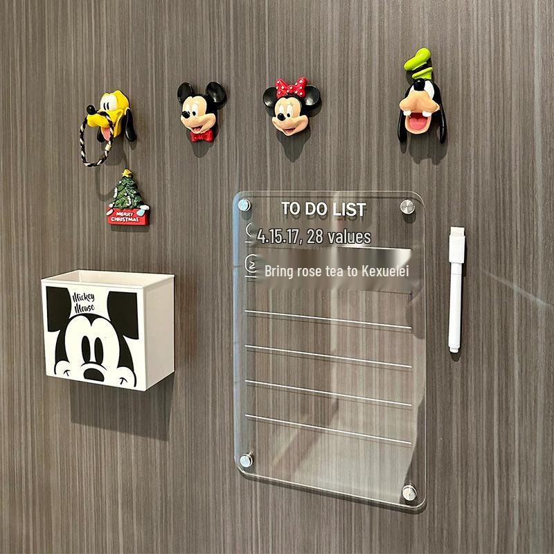 Clear Magnetic Acrylic Double-Layer Dry Erase Board for Refrigerator