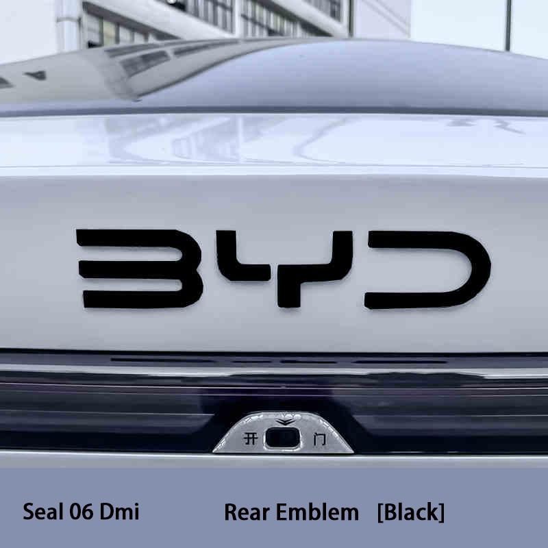 Do BYD Seal 06 DMI Seal 06 EV Modyfikacja Przedniego Godła Samochodu Czarny Wojownik Naklejki na Emblemat Samochodu Stylizacje Logo z Włókna Węglowego