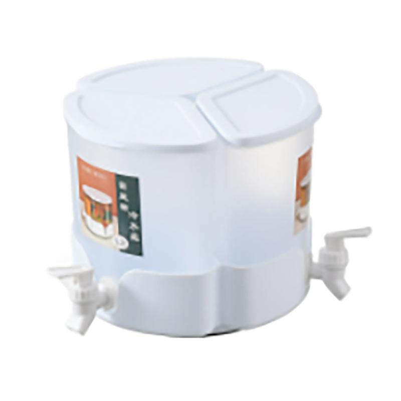 Rotatable Three-grid Plastic Beverage Cold Water Kettle 3-grid Detachable Beverage Machine Fruit Bucket Water Dispenser
