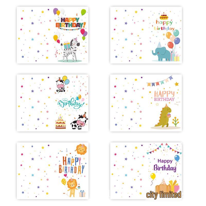 Happy Birthday Card for Kids - English Blessing with Envelope, Party Decoration